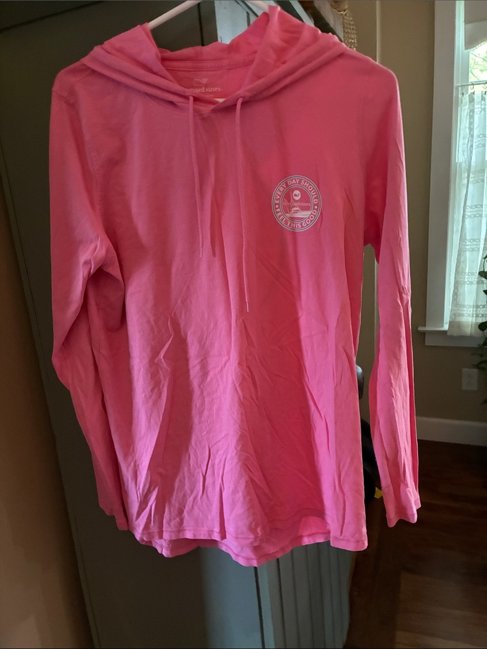 Vineyard Vines Pink Long-Sleeve Hooded Tee